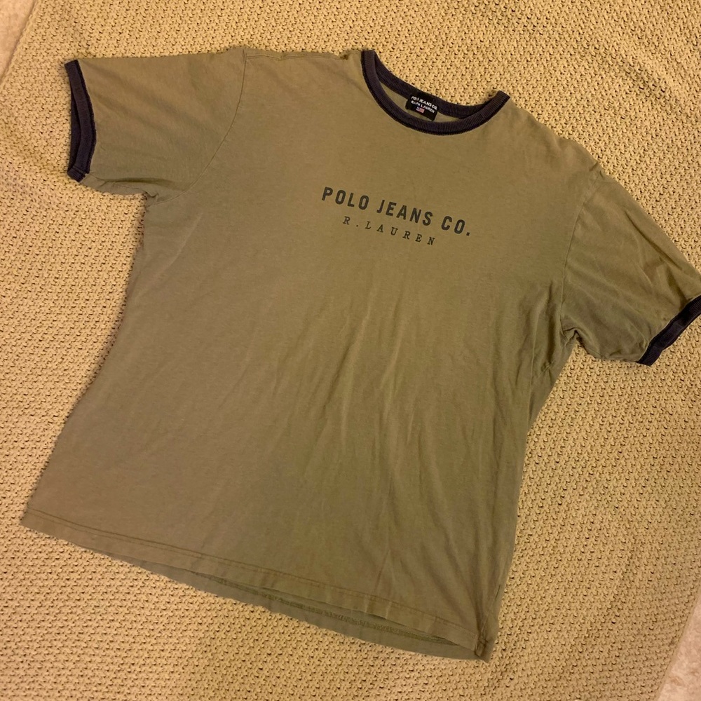 Men’s Vintage Polo Ralph Lauren Jeans Co. XL Ringer T-Shirt